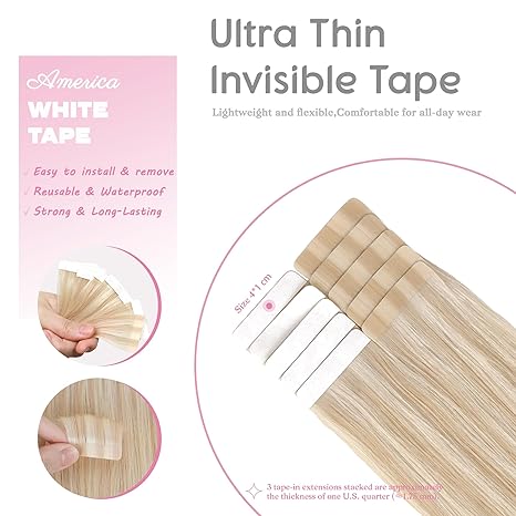 Blonde Tape In Hair Extensions - Image 3