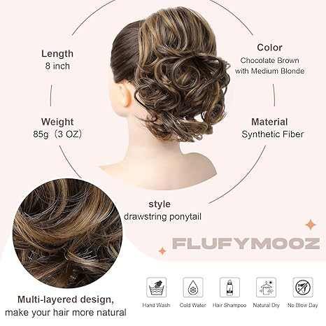 Curly Drawstring Ponytail Extension - Image 2