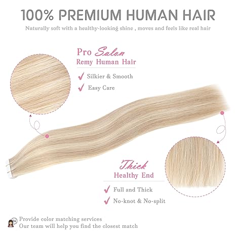 Blonde Tape In Hair Extensions - Image 2
