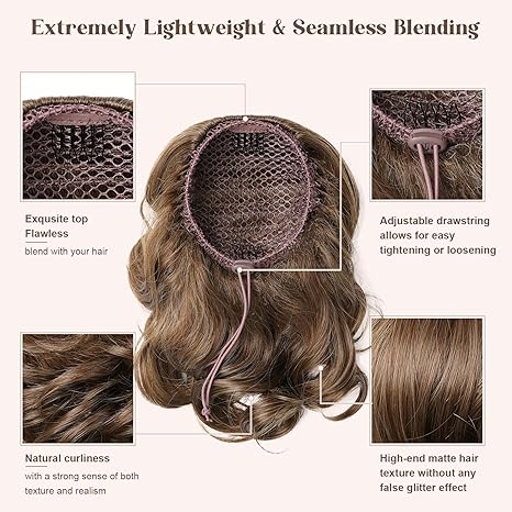 Curly Drawstring Ponytail Extension - Image 3