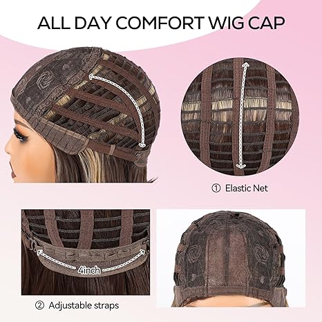 Layered Bob Wig with Curtain Bangs - Image 4