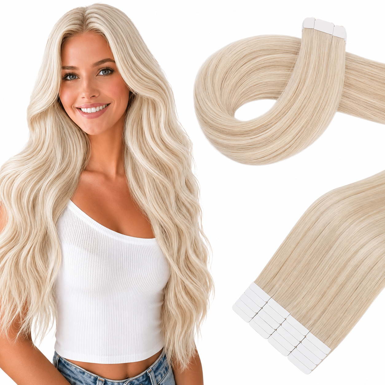 Blonde Tape In Hair Extensions